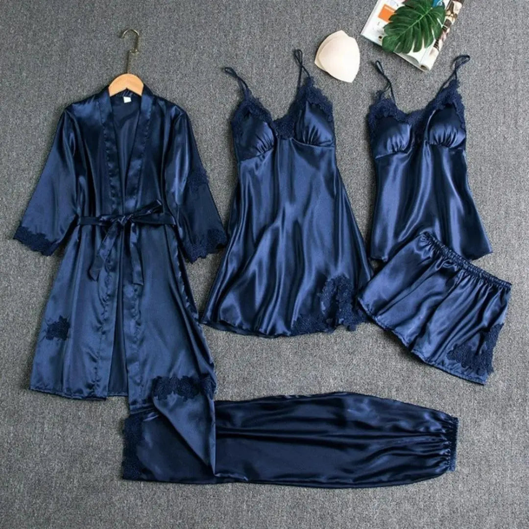 Rosanne - Women's Elegant Five-Piece Pyjama Set