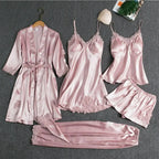 Rosanne - Women's Elegant Five-Piece Pyjama Set
