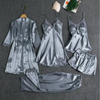 Rosanne - Women's Elegant Five-Piece Pyjama Set