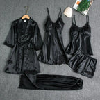 Rosanne - Women's Elegant Five-Piece Pyjama Set