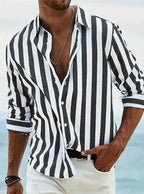 Leonard Striped Summer Men's Shirt - Olympus London