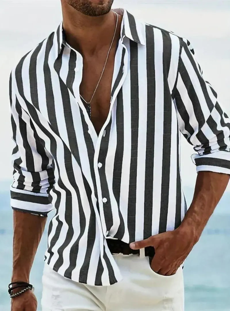Leonard Striped Summer Men's Shirt - Olympus London