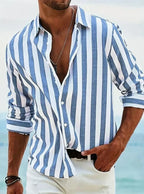 Leonard Striped Summer Men's Shirt - Olympus London