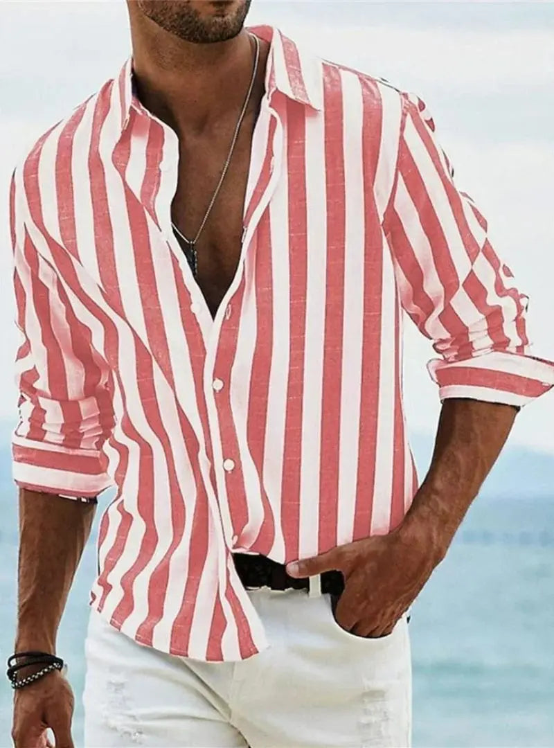 Leonard Striped Summer Men's Shirt - Olympus London