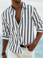 Leonard Striped Summer Men's Shirt - Olympus London
