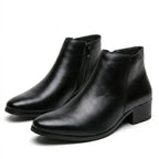 The Mason Men's Brown Leather Zip Boot