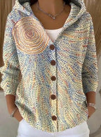 Yvaine - Women's Elegant Button Hooded Sweater